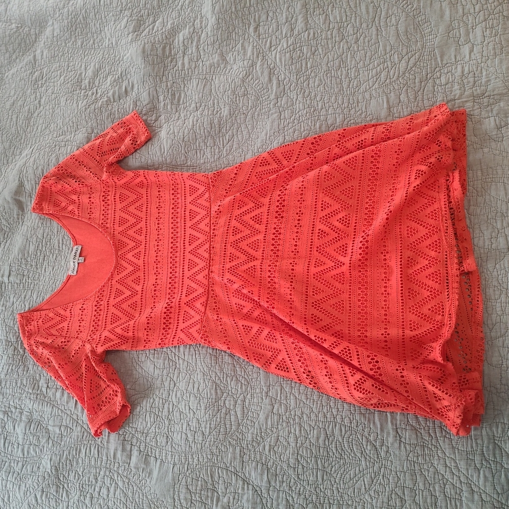 Peach short sleeve dress